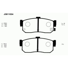 J3611034 NIPPARTS Комплект тормозных колодок, дисковый тормоз