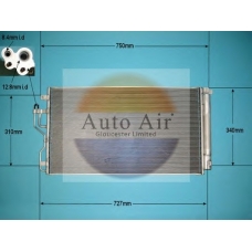 16-9805 AUTO AIR GLOUCESTER Конденсатор, кондиционер