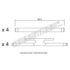 KIT.005 TRUSTING Комплектующие, колодки дискового тормоза