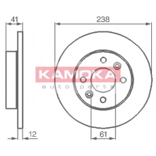 103110 KAMOKA Тормозной диск
