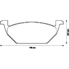 571985B BENDIX Комплект тормозных колодок, дисковый тормоз