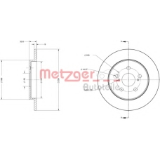 6110617 METZGER Тормозной диск