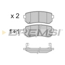 BP3241 BREMSI Комплект тормозных колодок, дисковый тормоз