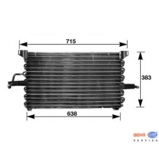8FC 351 035-331 HELLA Конденсатор, кондиционер