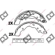BS1210 DJ PARTS Комплект тормозных колодок
