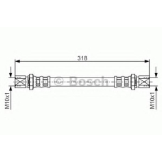 1 987 476 487 BOSCH Тормозной шланг