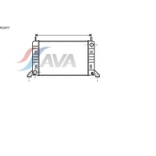 FD2077 AVA Радиатор, охлаждение двигателя