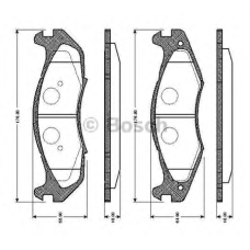 0 986 TB2 253 BOSCH Комплект тормозных колодок, дисковый тормоз