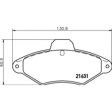 8DB 355 019-201 HELLA PAGID Комплект тормозных колодок, дисковый тормоз