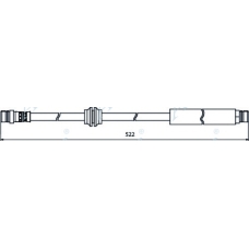 HOS3940 APEC Тормозной шланг