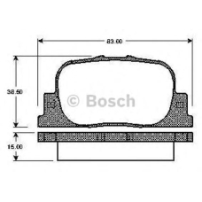 0 986 TB2 823 BOSCH Комплект тормозных колодок, дисковый тормоз