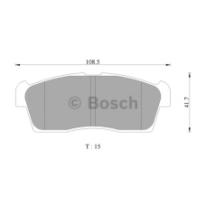 0 986 AB2 416 BOSCH Комплект тормозных колодок, дисковый тормоз