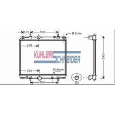 1500551 KUHLER SCHNEIDER Радиатор, охлаждение двигател