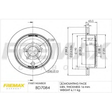 BD-7084 FREMAX Тормозной диск