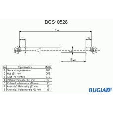 BGS10528 BUGIAD Газовая пружина, крышка багажник