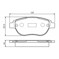 0 986 494 038 BOSCH Комплект тормозных колодок, дисковый тормоз