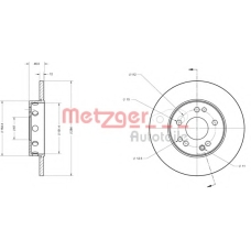 6110325 METZGER Тормозной диск