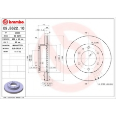 09.B622.10 BREMBO Тормозной диск