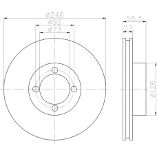 8DD 355 101-201 HELLA PAGID Тормозной диск