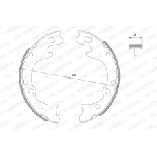 152-2029 WEEN Комплект тормозных колодок
