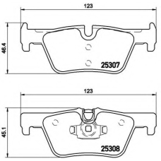P 06 071 BREMBO Комплект тормозных колодок, дисковый тормоз
