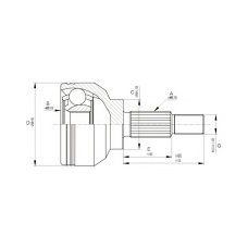 CVJ5663.10 OPEN PARTS Шарнирный комплект, приводной вал