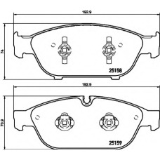 8DB 355 015-181 HELLA Комплект тормозных колодок, дисковый тормоз