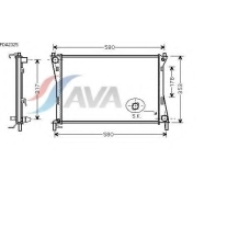 FDA2325 AVA Радиатор, охлаждение двигателя
