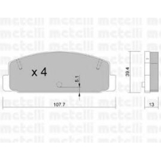 22-0302-0 METELLI Комплект тормозных колодок, дисковый тормоз