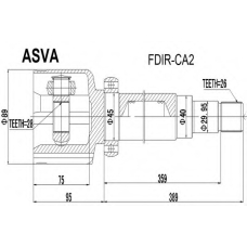 FDIR-CA2 ASVA Шарнирный комплект, приводной вал