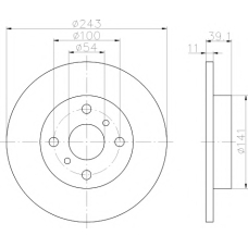 8DD 355 101-441 HELLA PAGID Тормозной диск