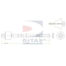A2-5387 DITAS Осевой шарнир, рулевая тяга