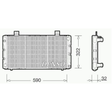 DRM25003 DENSO Радиатор, охлаждение двигателя