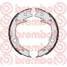 S 83 551 BREMBO Комплект тормозных колодок, стояночная тормозная с