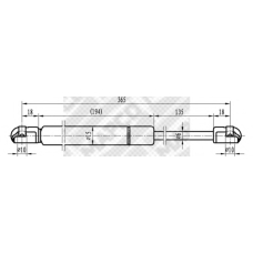 20786 MAPCO Газовая пружина, крышка багажник