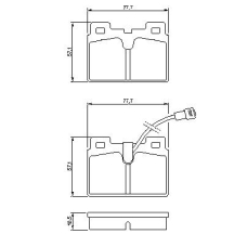 0 986 468 451 BOSCH Комплект тормозных колодок, дисковый тормоз