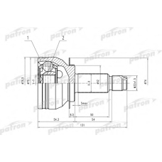 PCV4042 PATRON Шарнирный комплект, приводной вал