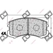 BP1023 DJ PARTS Комплект тормозных колодок, дисковый тормоз