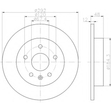 8DD 355 116-831 HELLA Тормозной диск