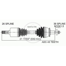 VO-8-15-110A InterParts Приводной вал