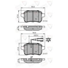 ADB12103 COMLINE Комплект тормозных колодок, дисковый тормоз