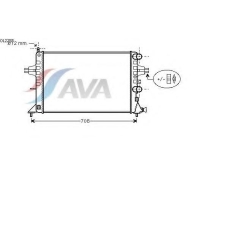 OL2255 AVA Радиатор, охлаждение двигателя