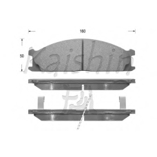 D1063 KAISHIN Комплект тормозных колодок, дисковый тормоз