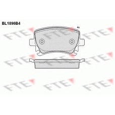 BL1896B4 FTE Комплект тормозных колодок, дисковый тормоз