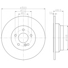 8DD 355 108-831 HELLA Тормозной диск