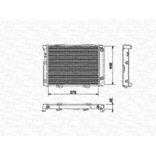 350213532000 MAGNETI MARELLI Радиатор, охлаждение двигателя