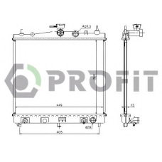PR 6055A1 PROFIT Радиатор, охлаждение двигателя