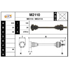 M2110 SNRA Приводной вал