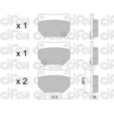 822-501-0 CIFAM Комплект тормозных колодок, дисковый тормоз