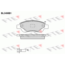 BL2490B1 FTE Комплект тормозных колодок, дисковый тормоз